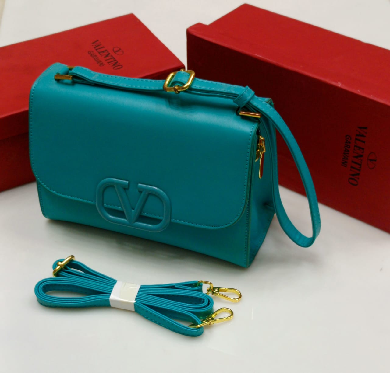 Chic Women Bag - Valentino-Inspired Unique Crossbody Style (Sea-Green)