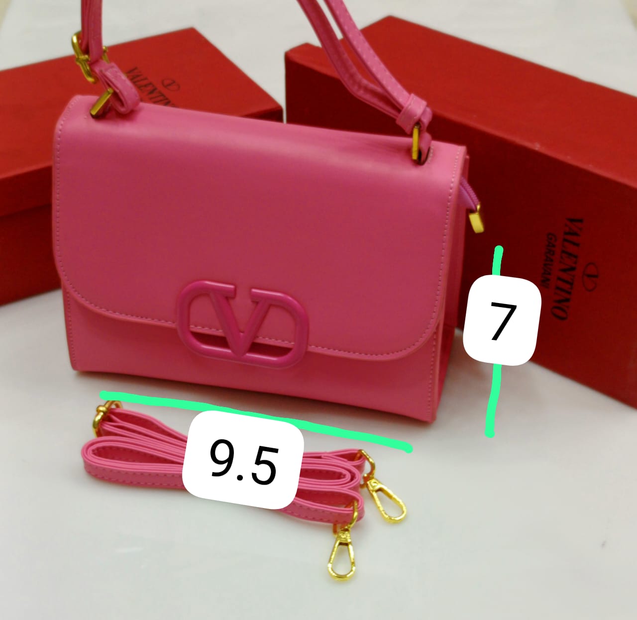 Chic Women Bag - Valentino-Inspired Unique Crossbody Style (Pink)