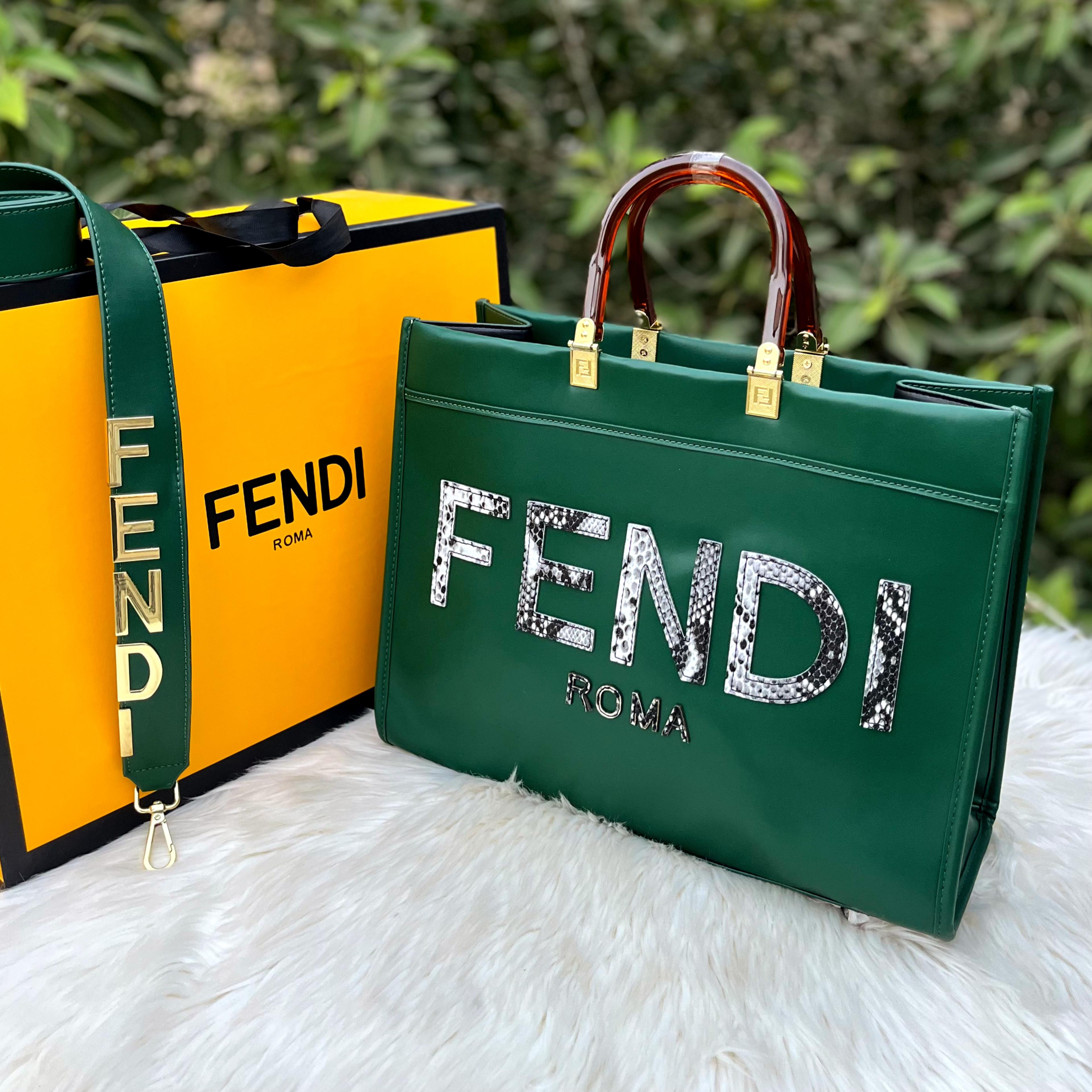 Fendi Inspired Master Quality Women Handbag Green LDD