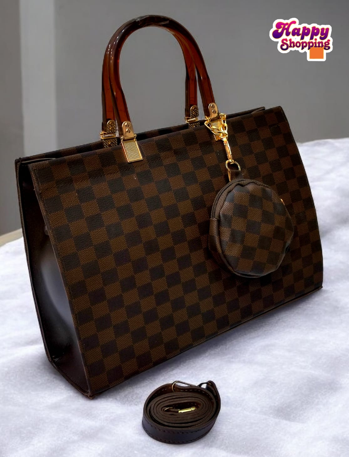 Louis Vuitton Master Quality 2pcs Large Shoulder Women's Bag (Brown-2)