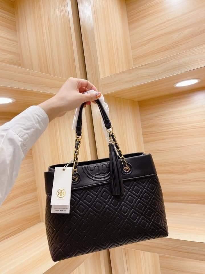 Elegant Women Bag - Tory Burch-Inspired Master Quality Bag with Complete Brand Accessories (Black)