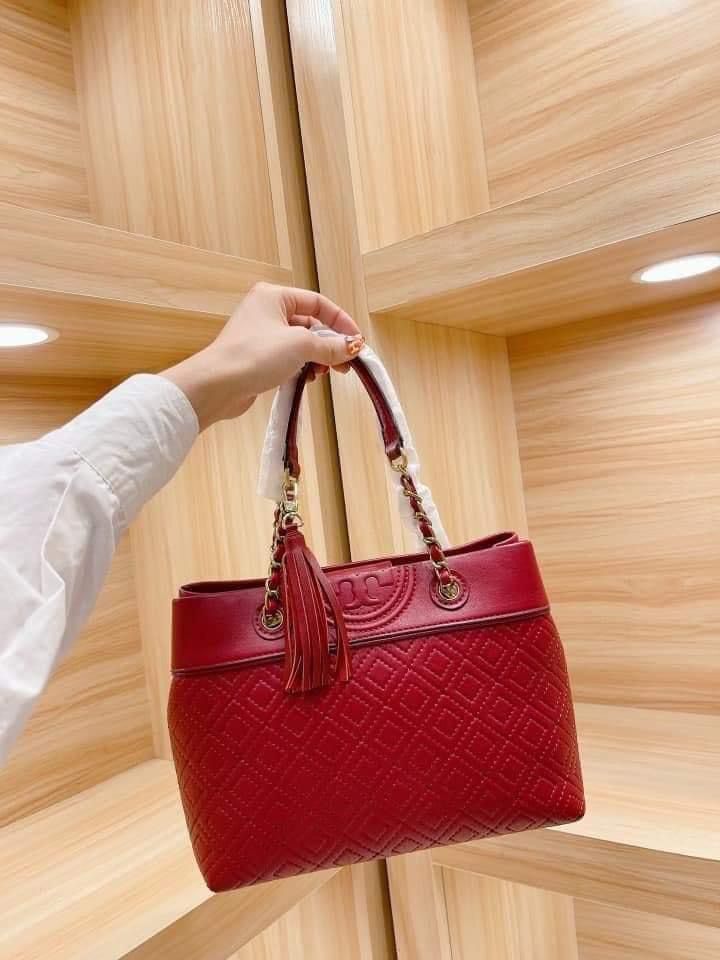 Elegant Women Bag - Tory Burch-Inspired Master Quality Bag with Complete Brand Accessories (Red)