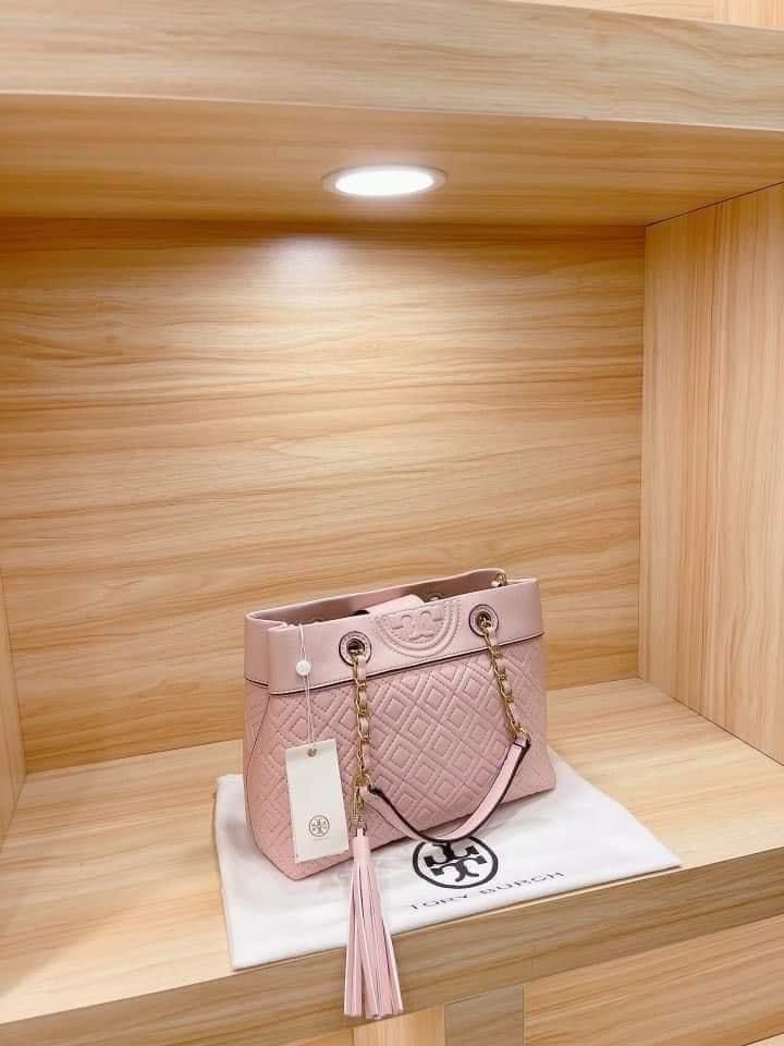 Elegant Women Bag - Tory Burch-Inspired Master Quality Bag with Complete Brand Accessories (Pink)