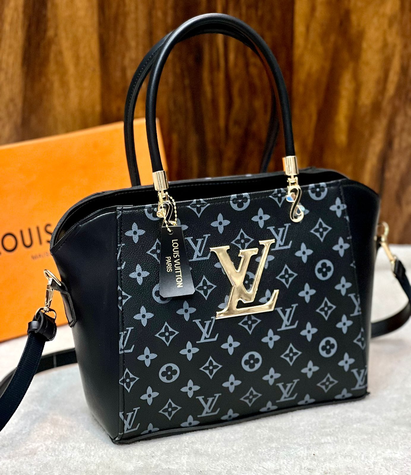 New Arrival Women Bag - Louis Vuitton-Inspired Masterpiece Branded Bag (Black Flower)