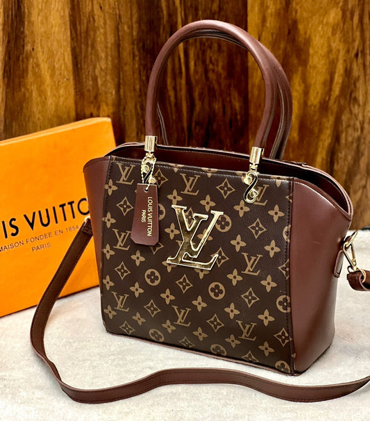 New Arrival Women Bag - Louis Vuitton-Inspired Masterpiece Branded Bag (Brown Flower)