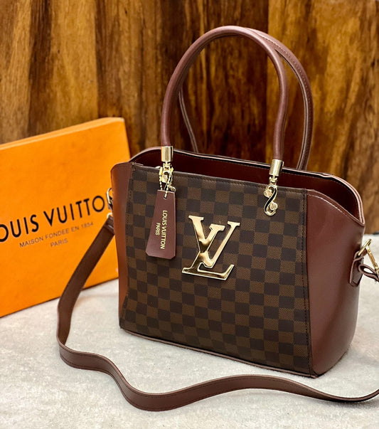 New Arrival Women Bag - Louis Vuitton-Inspired Masterpiece Branded Bag (Brown Check)