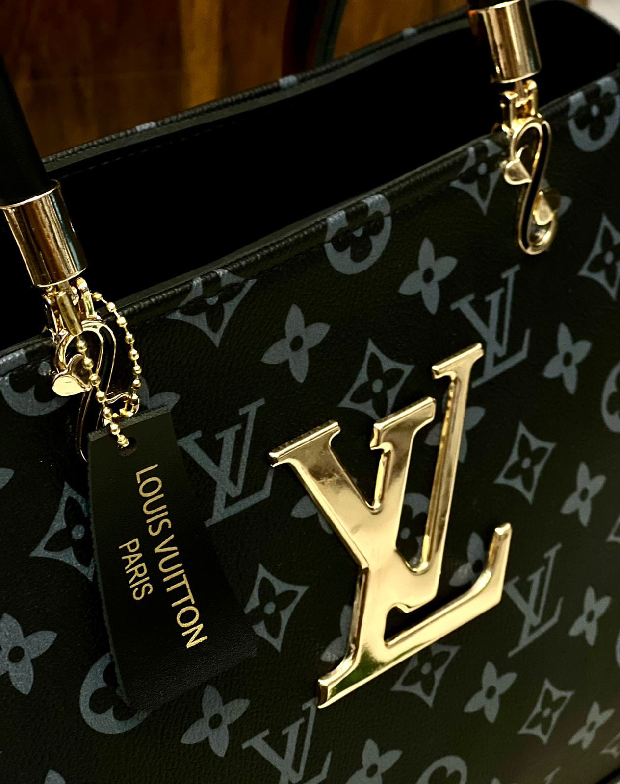 New Arrival Women Bag - Louis Vuitton-Inspired Masterpiece Branded Bag (Black Flower)