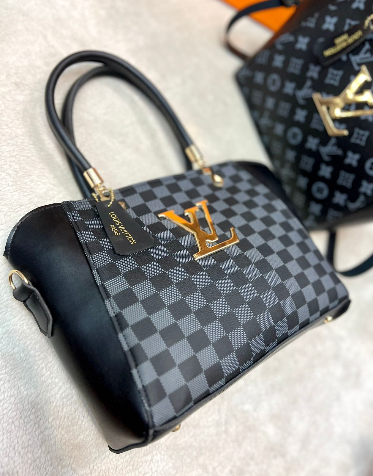 New Arrival Women Bag - Louis Vuitton-Inspired Masterpiece Branded Bag (Black Check)