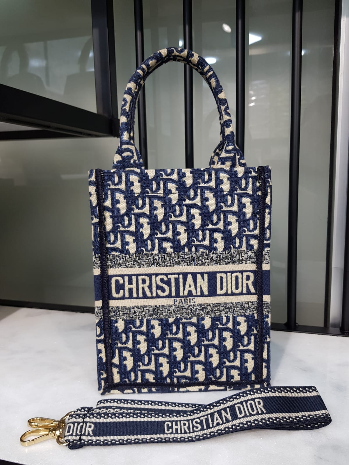 Dior Book Tote Mini - Premium Women Bag with Dust Bag (Blue)