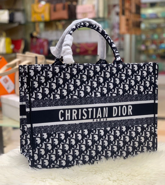 Christian Dior Book Tote - Master Quality Women Bag with Branded Details (Black)