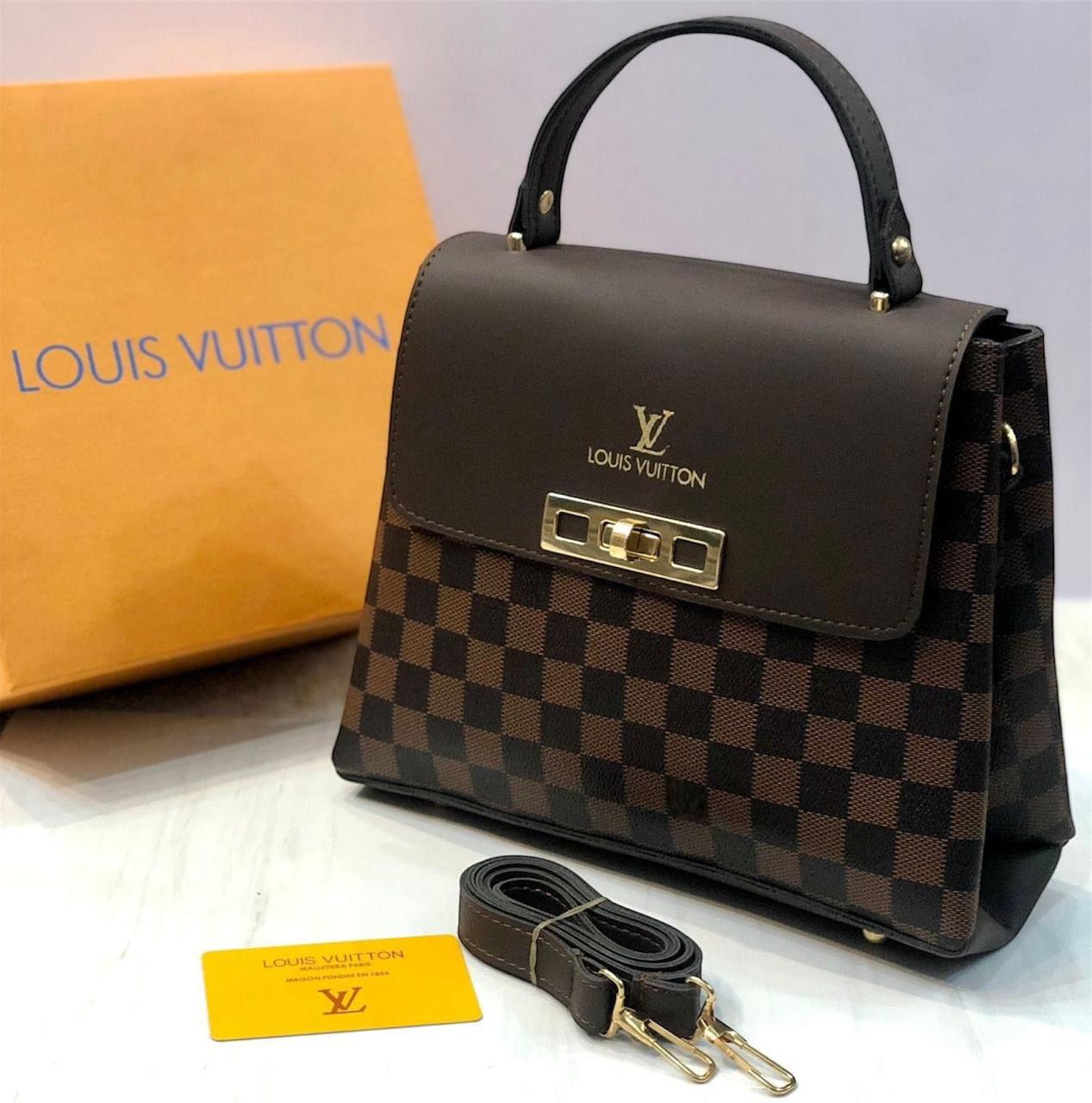 High-Quality Louis Vuitton Crossbody Bag with Metal Lock (Brown-2)