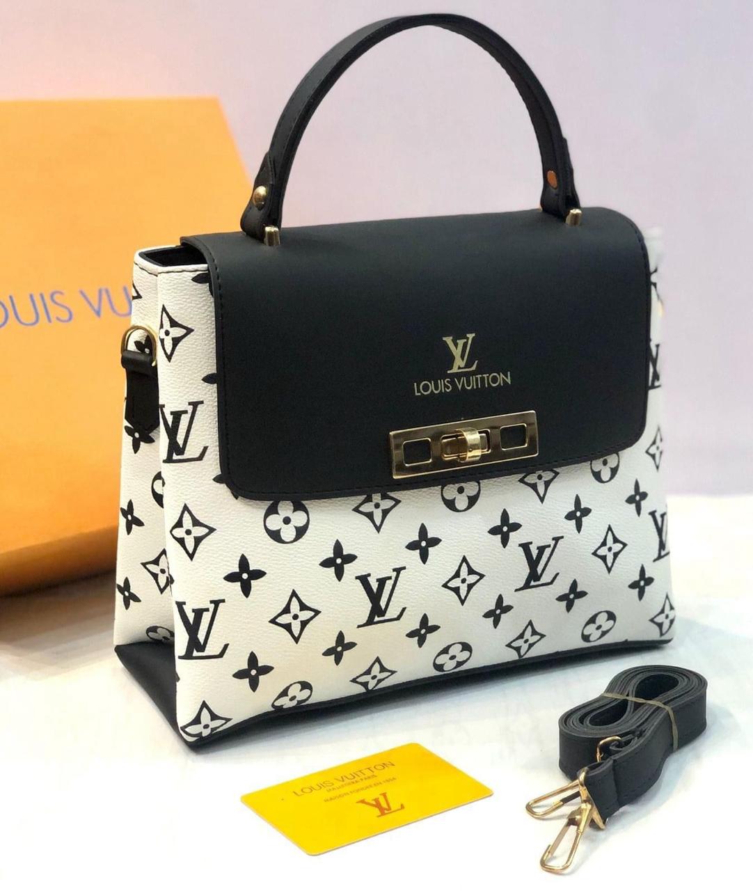 High-Quality Louis Vuitton Crossbody Bag with Metal Lock (White-1)