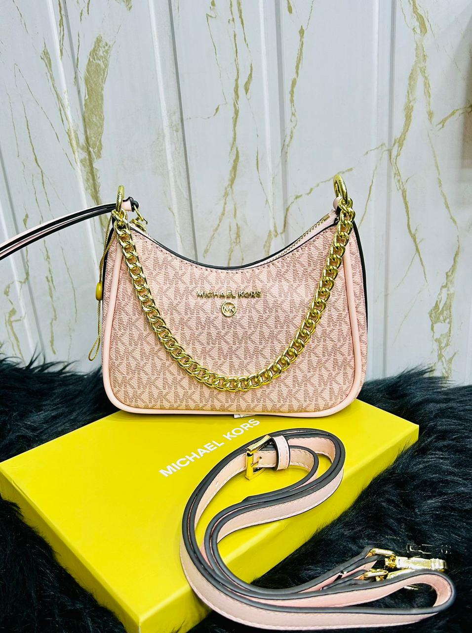 Premium Michael Kors Crossbody & Handy Bags - Official Model with Box & Card (Pink)