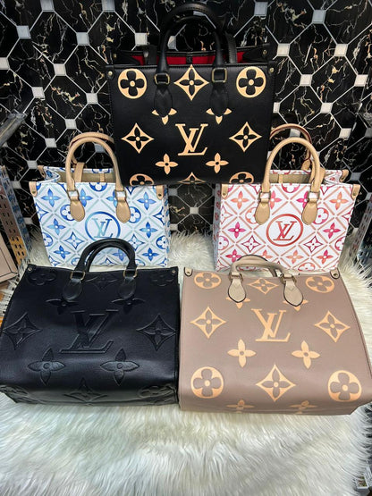 Louis Vuitton Onthego Medium Tote Bag for Women (Pink/White)