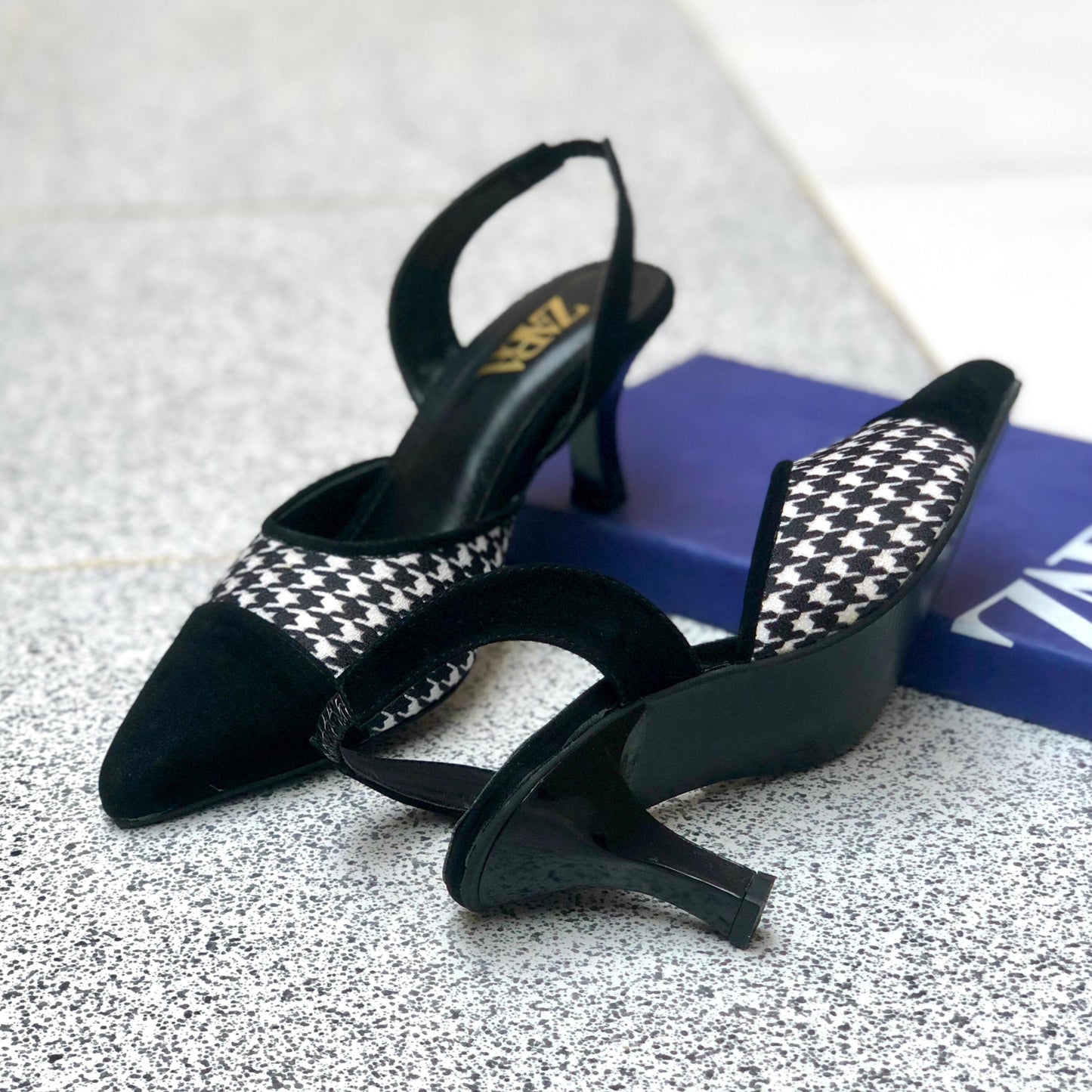 Zara Bow Heels – High-Quality Women Footwear (Black)