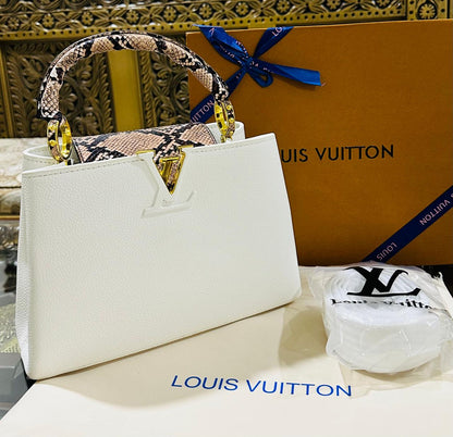 Louis Vuitton Capucines Bag (white)