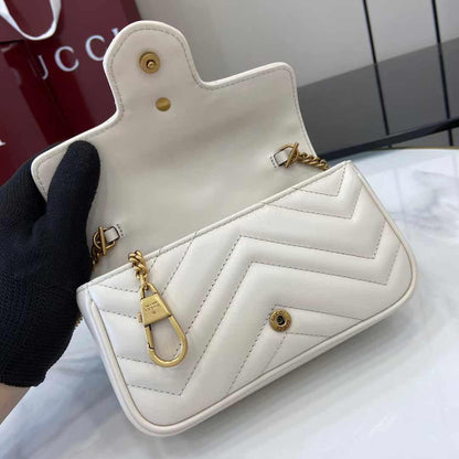 Premium GUCCI Marmont Women Bag Red Packaging (White)