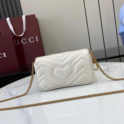 Premium GUCCI Marmont Women Bag Red Packaging (White)