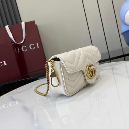 Premium GUCCI Marmont Women Bag Red Packaging (White)