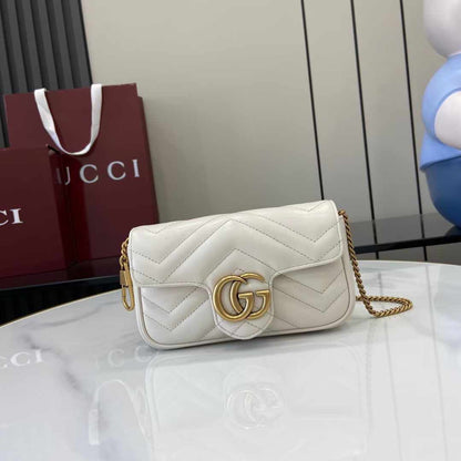 Premium GUCCI Marmont Women Bag Red Packaging (White)