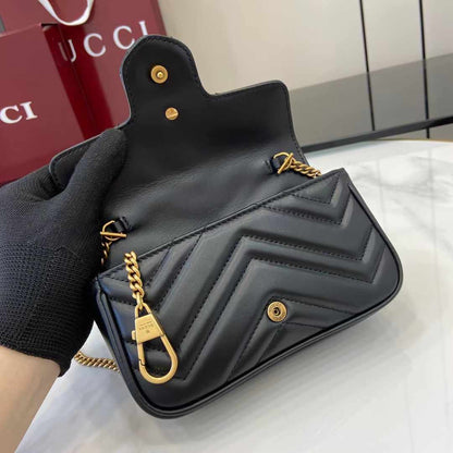 Premium GUCCI Marmont Women Bag Red Packaging (Black)