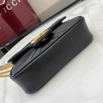 Premium GUCCI Marmont Women Bag Red Packaging (Black)