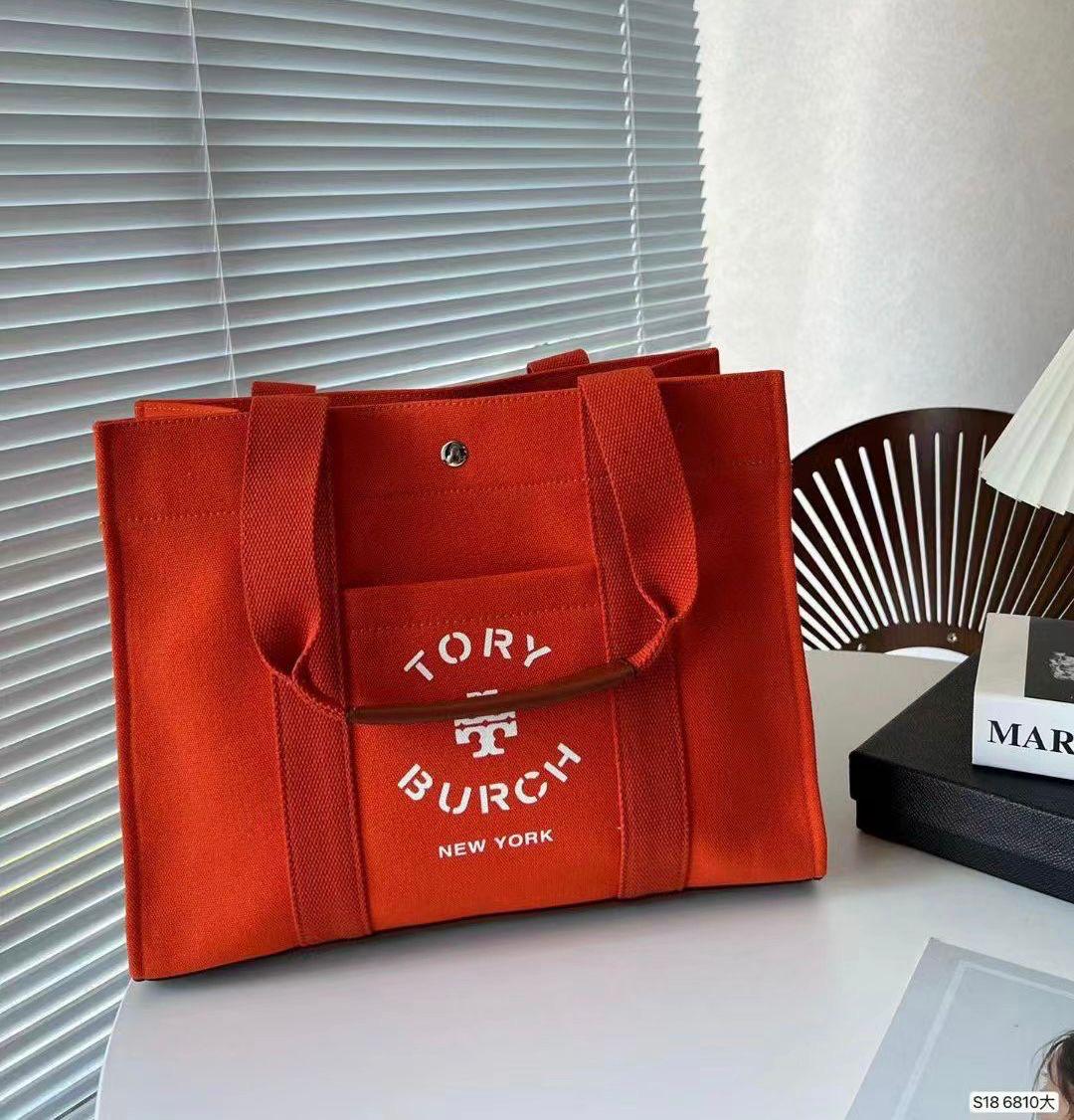 Tory Burch Denim Tote Bag – New Model 2025 (red)