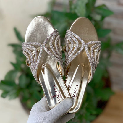 Aquazzura-Inspired Flats with Brand Box – (Gold)