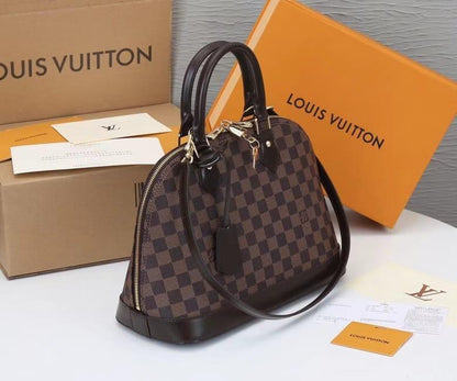 Louis Vuitton-Inspired Alma Mini Women’s Bag – Mini (Brown Checkbox)
