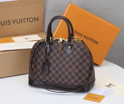 Louis Vuitton-Inspired Alma Mini Women’s Bag – Medium (Brown Checkbox)