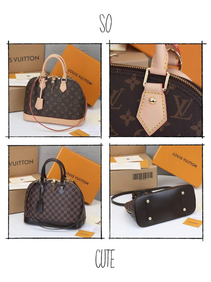 Louis Vuitton-Inspired Alma Mini Women’s Bag – Mini (Cream/Brown)