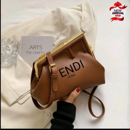 Fendi-Inspired High-Quality Imported Crossbody Bag (Brown)