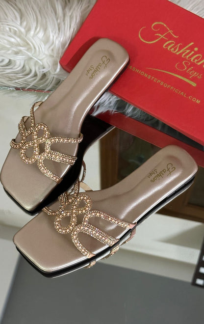 Fashion Steps Official – Premium Soft Rubber Sole Shoes (Gold)