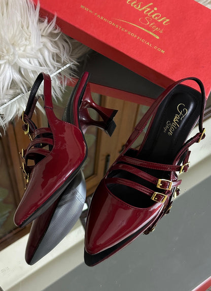 Fashion Steps Ketty Heel – Elegant & Stylish (Maroon)
