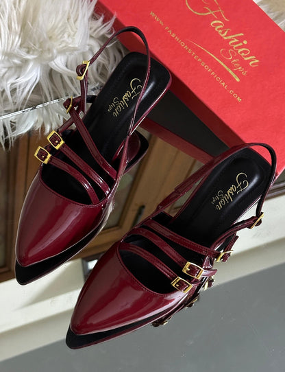 Fashion Steps Ketty Heel – Elegant & Stylish (Maroon)