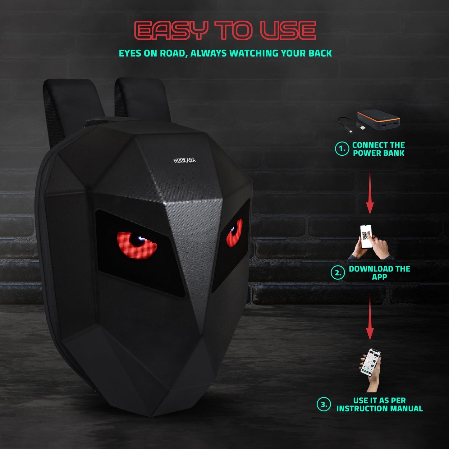 LED Rider Backpack – Smart & Stylish Motorcycle Bag