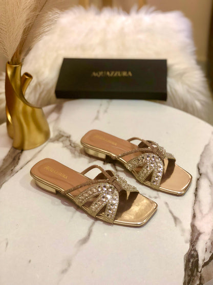 New Arrival – Aquazzura 1 Inch Heel (Gold)