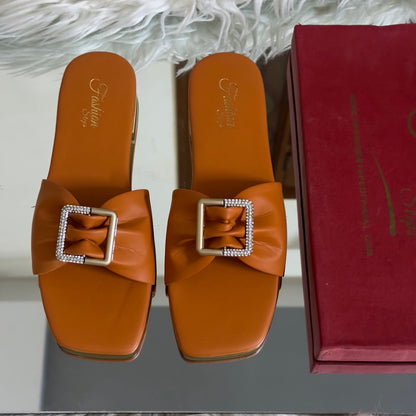 Fashionsteps Women Flats Slippers – Premium Comfort & Style (Brown)