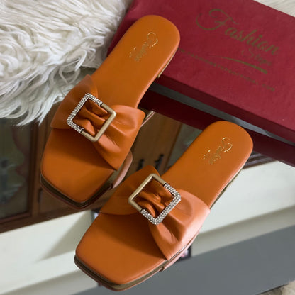 Fashionsteps Women Flats Slippers – Premium Comfort & Style (Brown)