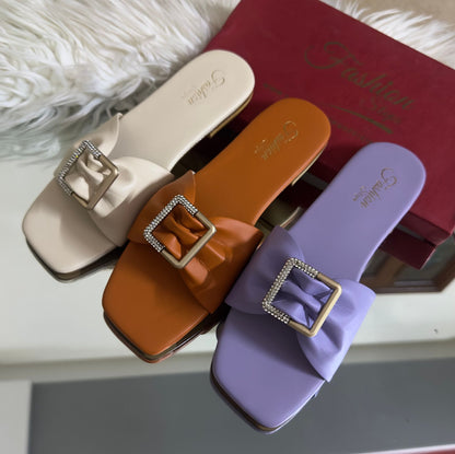 Fashionsteps Women Flats Slippers – Premium Comfort & Style (Purple)