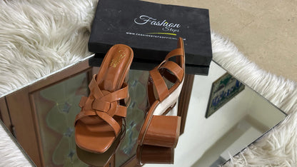 Fashionsteps Block Heel – Elegant & Stylish (Brown)