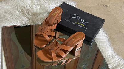 Fashionsteps Block Heel – Elegant & Stylish (Brown)
