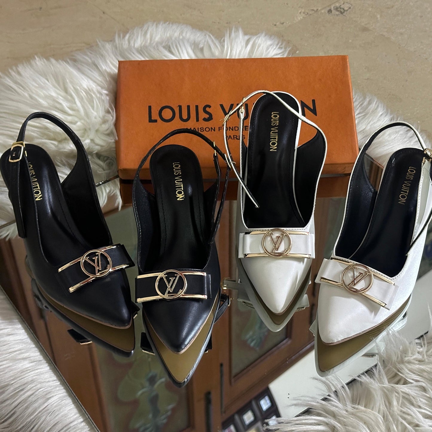 Louis Vuitton Ketty Heel – Timeless Elegance (White)