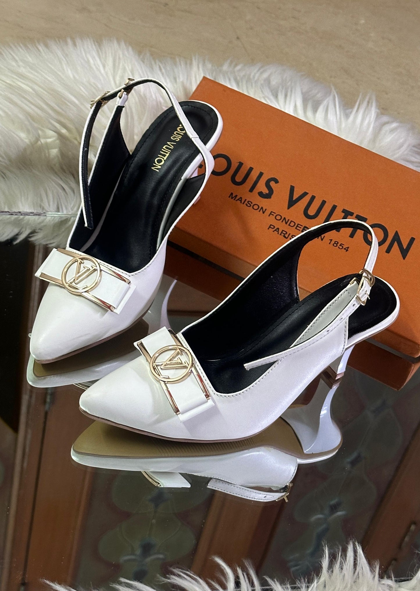 Louis Vuitton Ketty Heel – Timeless Elegance (White)