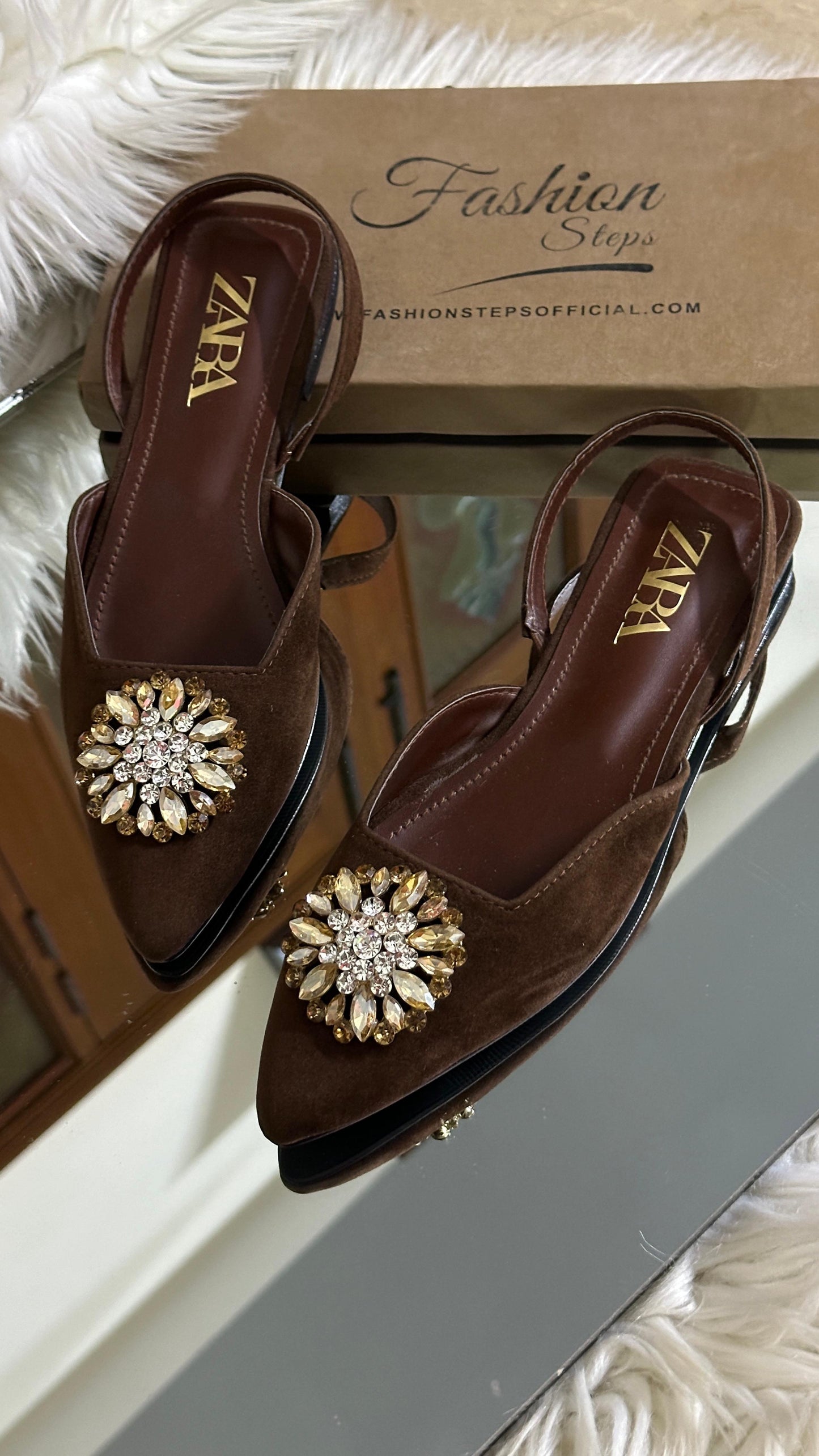ZARA Women Flat – Elegant & Comfortable (Brown)