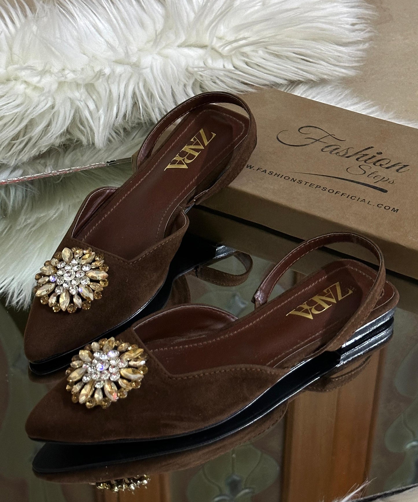 ZARA Women Flat – Elegant & Comfortable (Brown)