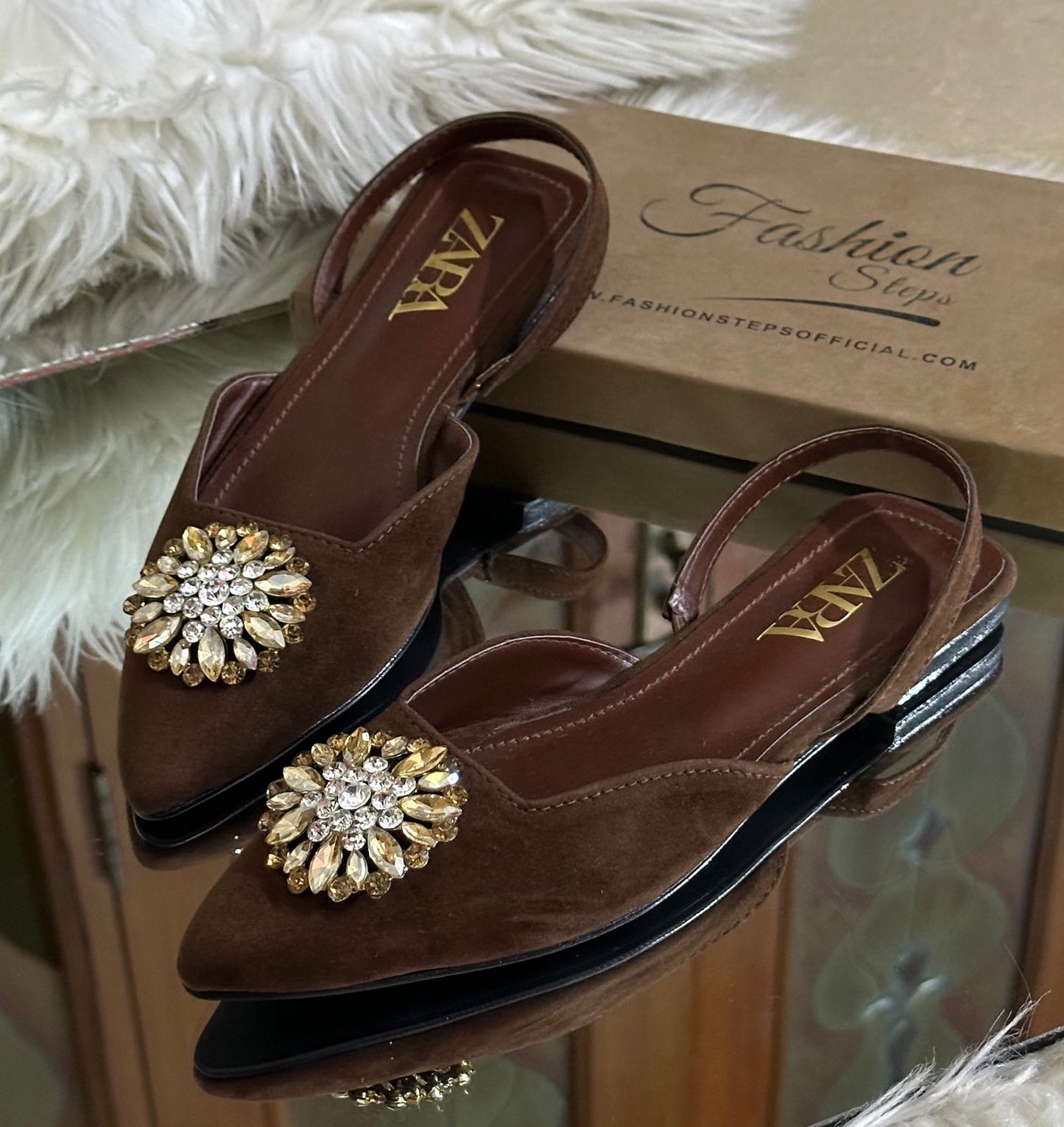 ZARA Women Flat – Elegant & Comfortable (Brown)