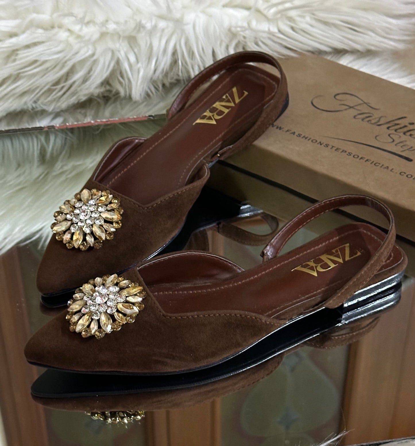 ZARA Women Flat – Elegant & Comfortable (Brown)