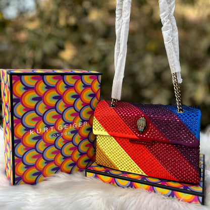 Kurt Geiger Cross Shoulder Bag – Stylish & Iconic (Multi Colours-2)