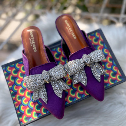 Kurt Geiger Women's Flat Mules – Chic & Comfortable (Purple)